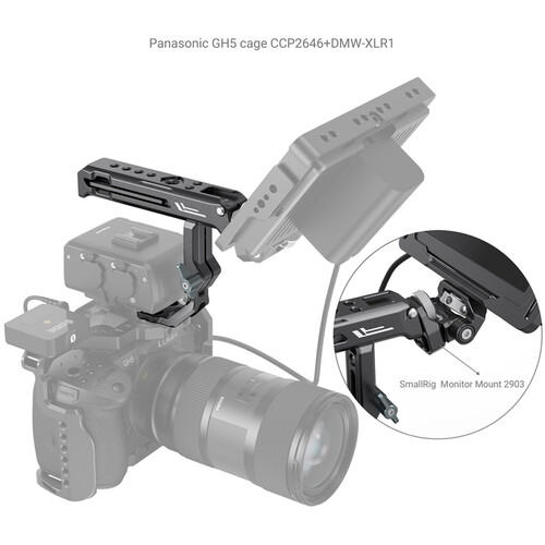 SMALLRIG 3082 Top Handle For Sony XLR K1M/K2M/K3M & Panasonic XLR1 Adapter - 5