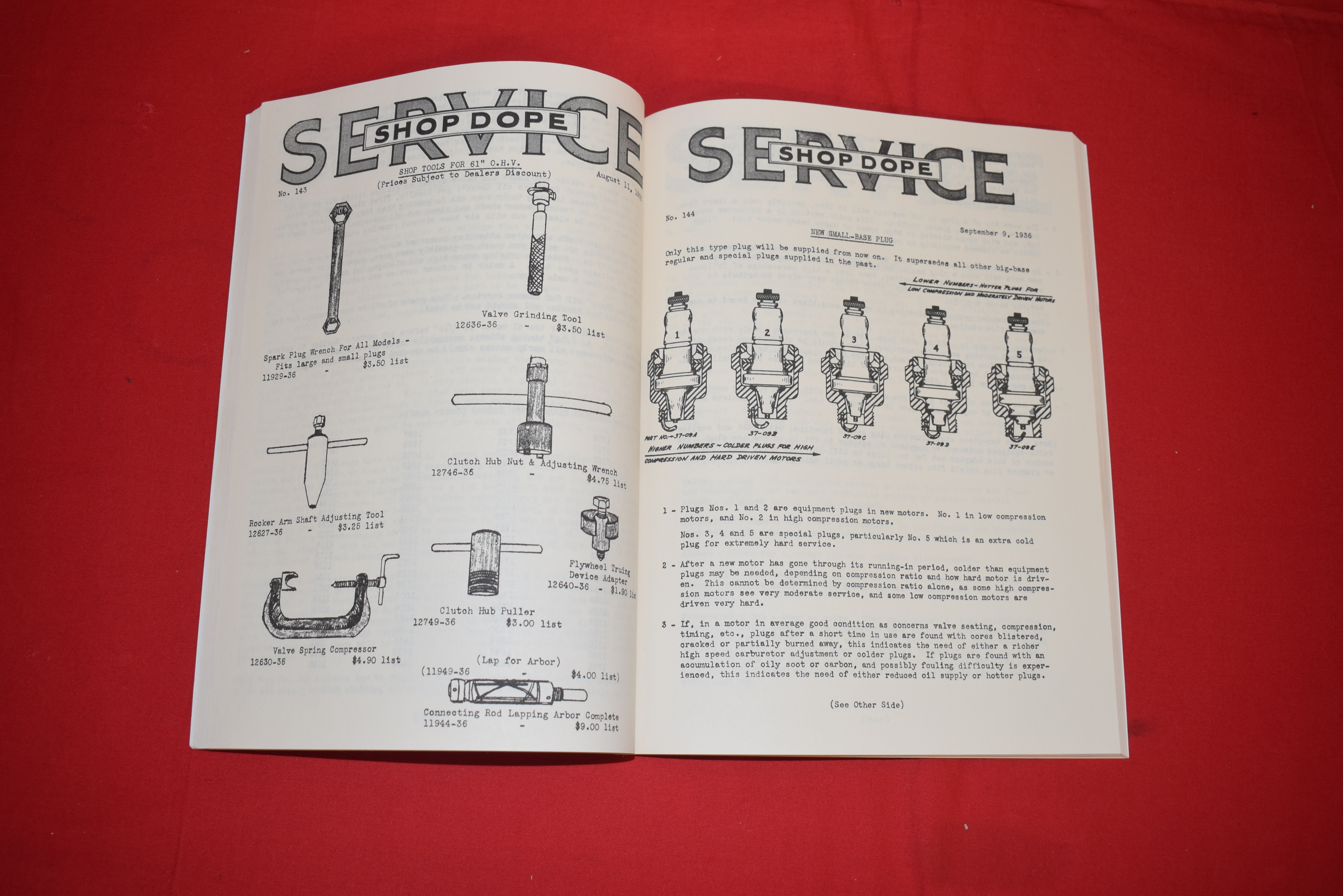 Service department bulletins book, shop dope Harley Volume 2