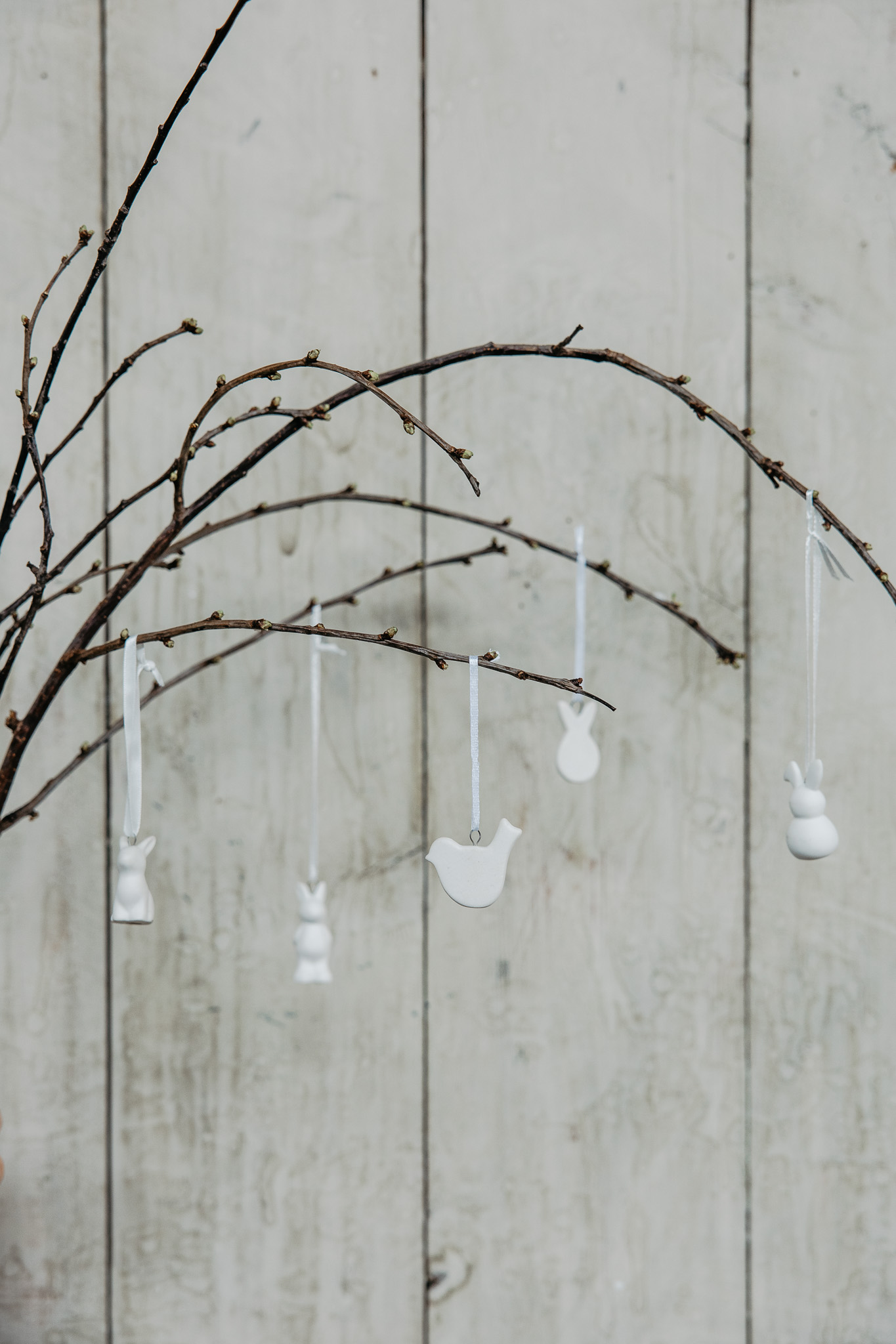 Maja - Rabbit - Hare - White Hanging Decoration - 2