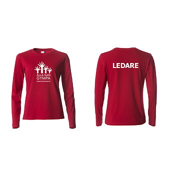 Basic-T L/S Women "Alla kan gympa", röd eller blå