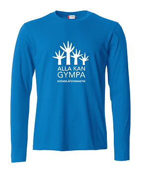 Basic-T L/S Herr "Alla kan gympa", röd eller blå