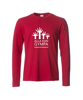 Basic-T L/S Herr "Alla kan gympa", röd eller blå