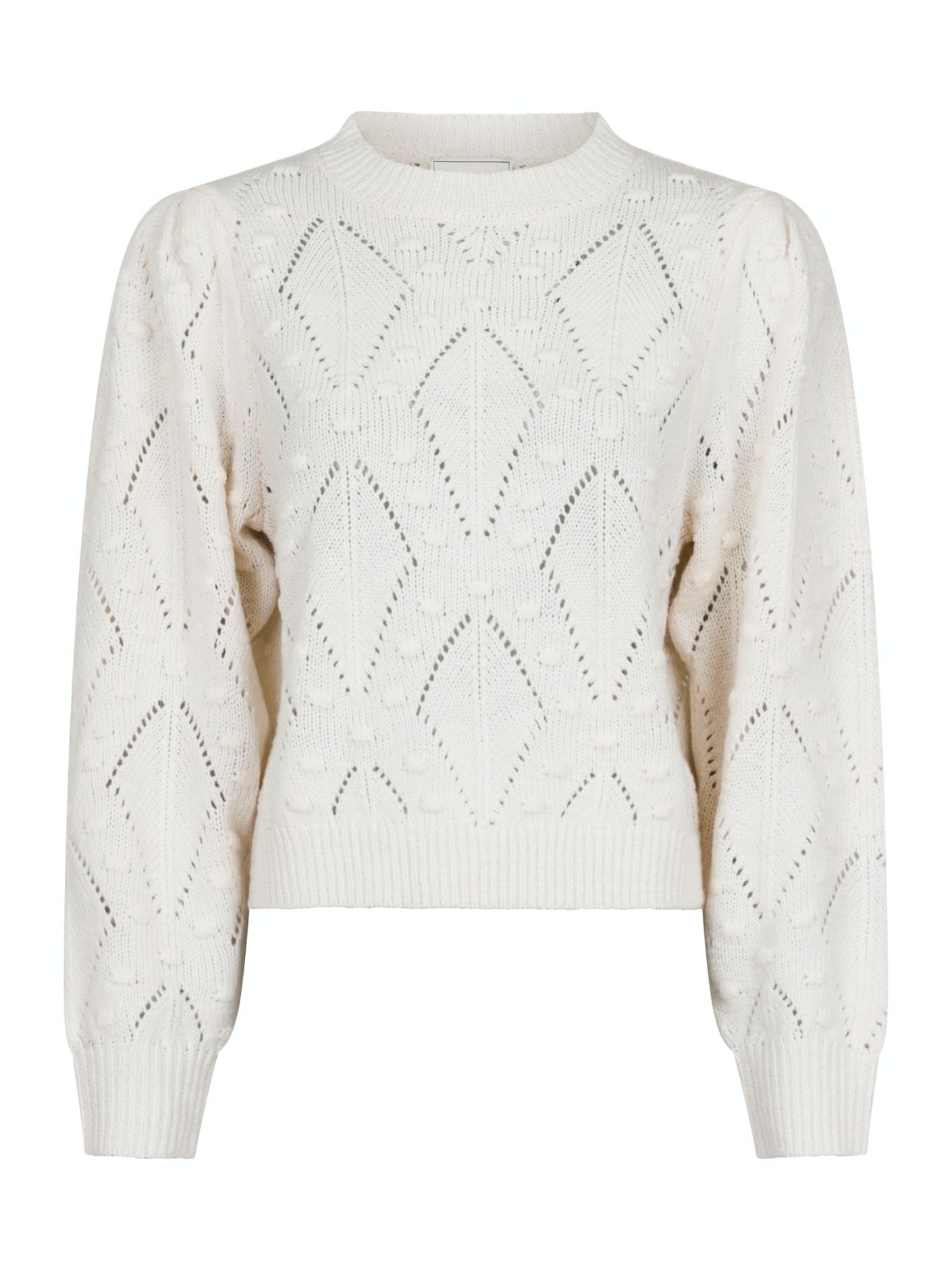 Neo Noir - Max Dot Knit Blouse Off White - 4