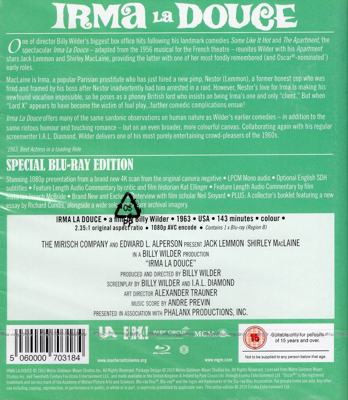 Irma La Douce (ej svensk text) (Blu-ray) - 2