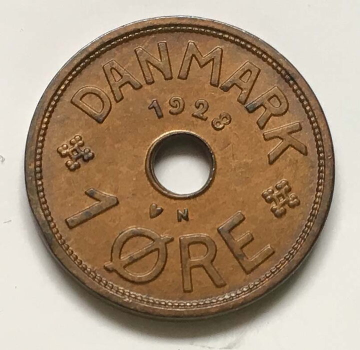 Danmark 1 öre 1928 01
