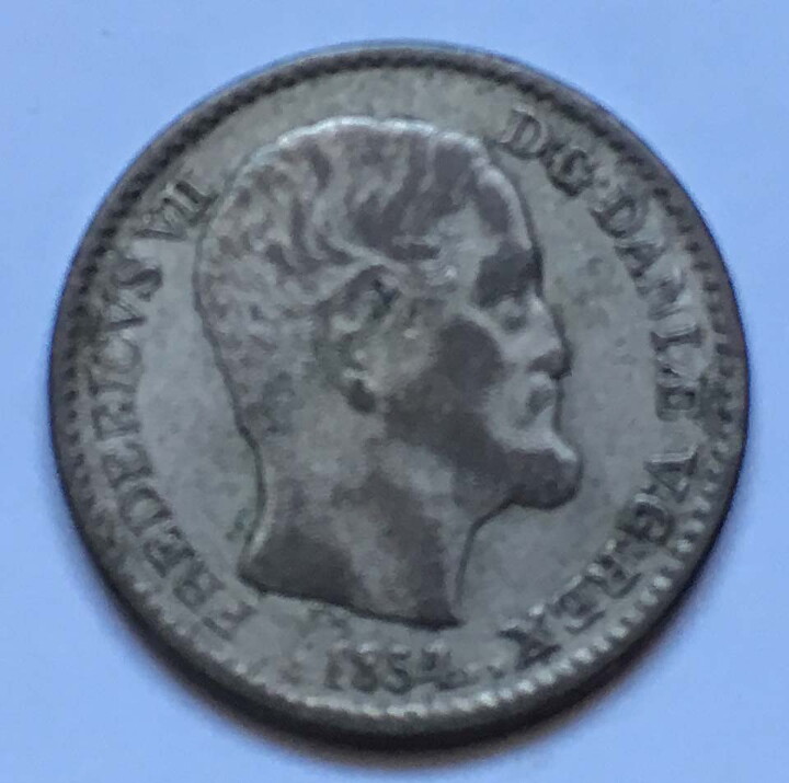 Danmark 4 sk RM 1854 1/1+