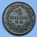 Danmark 4 sk RM 1854 1/1+