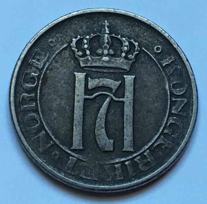 Norge 2 öre 1918 järn god 1