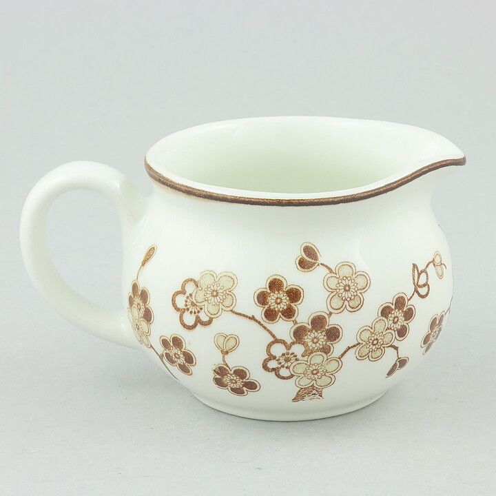 ジャッキー・リンド  Japonicaシリーズ  クリーマー  茶色の花模様  11cm  1977年