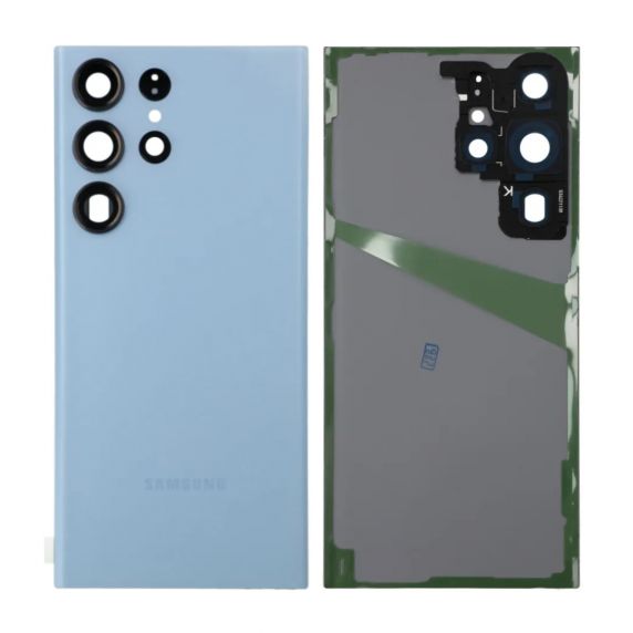 Samsung Galaxy S23 Ultra Baksida med tejp - Blå