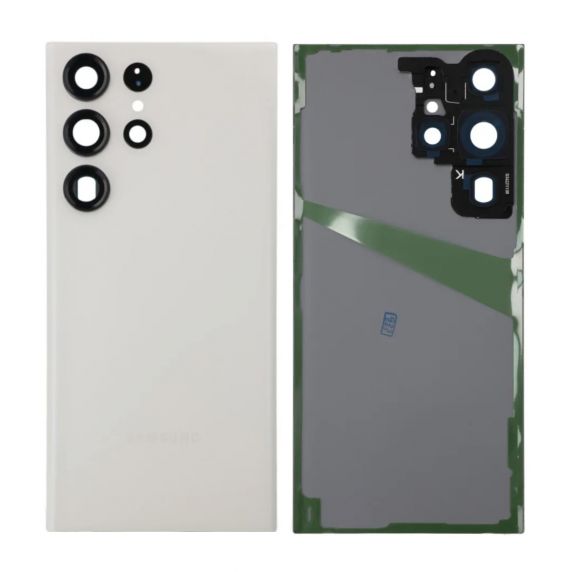 Samsung Galaxy S23 Ultra Baksida med tejp - Vit