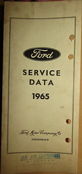 1965 Ford Service data alla modeller svensk