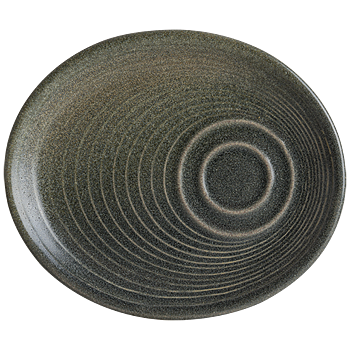 Hornfels Ripple Breakfast Plate 20x17cm