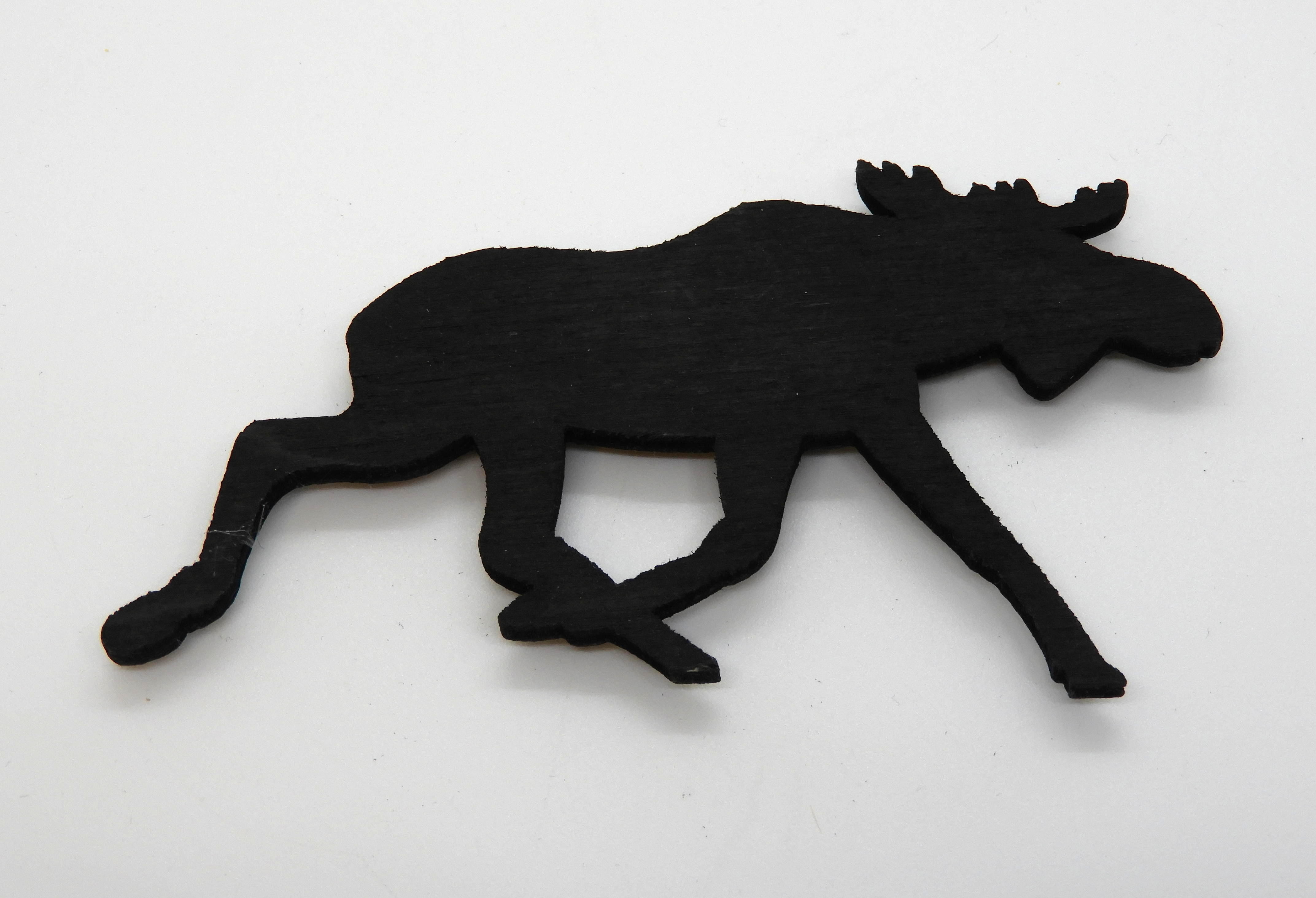 Kylskåpsmagnet  Älg Svart