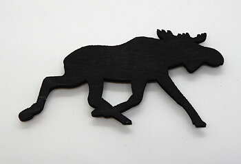 Kylskåpsmagnet  Älg Svart