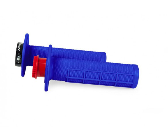 RTECH, R20 LOCK-ON GRIPS HALF WAFFLE, BLÅ