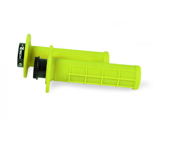 RTECH, R20 LOCK-ON GRIPS HALF WAFFLE, NEON GUL