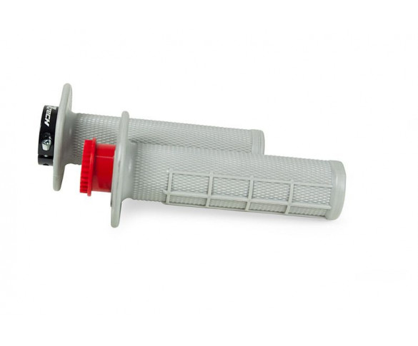 RTECH, R20 LOCK-ON GRIPS HALF WAFFLE, GRÅ