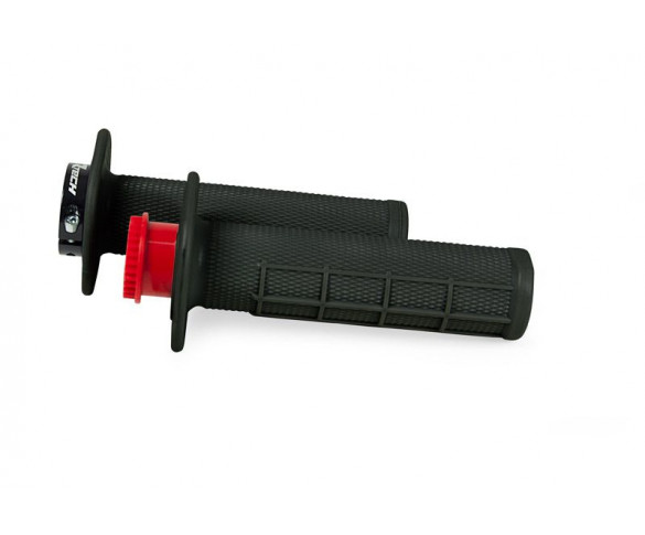 RTECH, R20 LOCK-ON GRIPS HALF WAFFLE, SVART