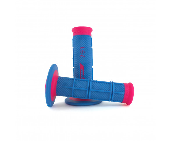 PROGRIP, 791 DUAL DENSITY HALF WAFFLE GUMMIHANDTAG, BLÅ ROSA