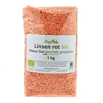 Röda Linser/ Masur Dal Eko. 1kg, Seyfrieds