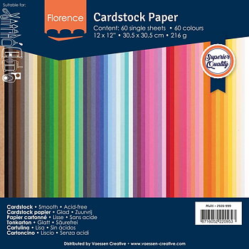 Florence - Cardstock paper Smooth Multipack 12x12 - Assorti