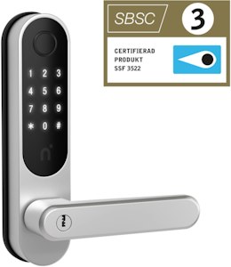 Kodlås Touch Pro touchknappar RFID finger silver/svart