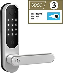 Kodlås Touch Pro touchknappar RFID finger silver/svart