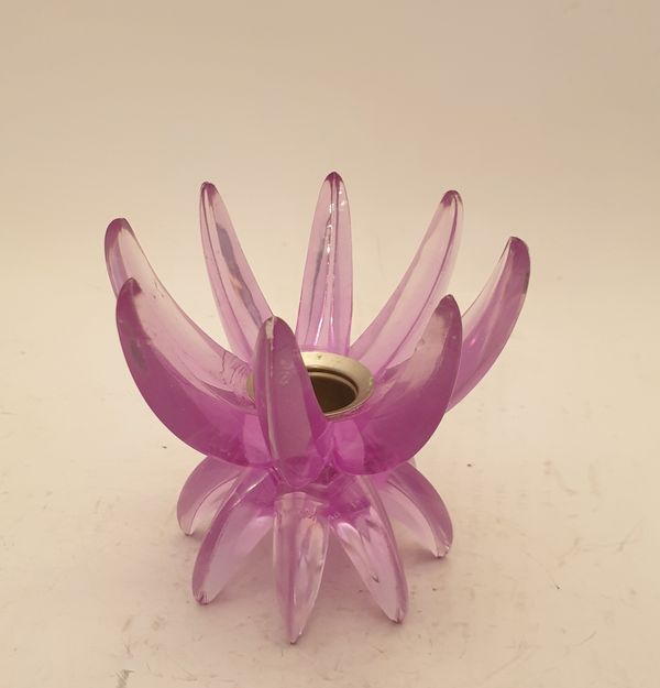 Friedel lotus candle holder purple-pink