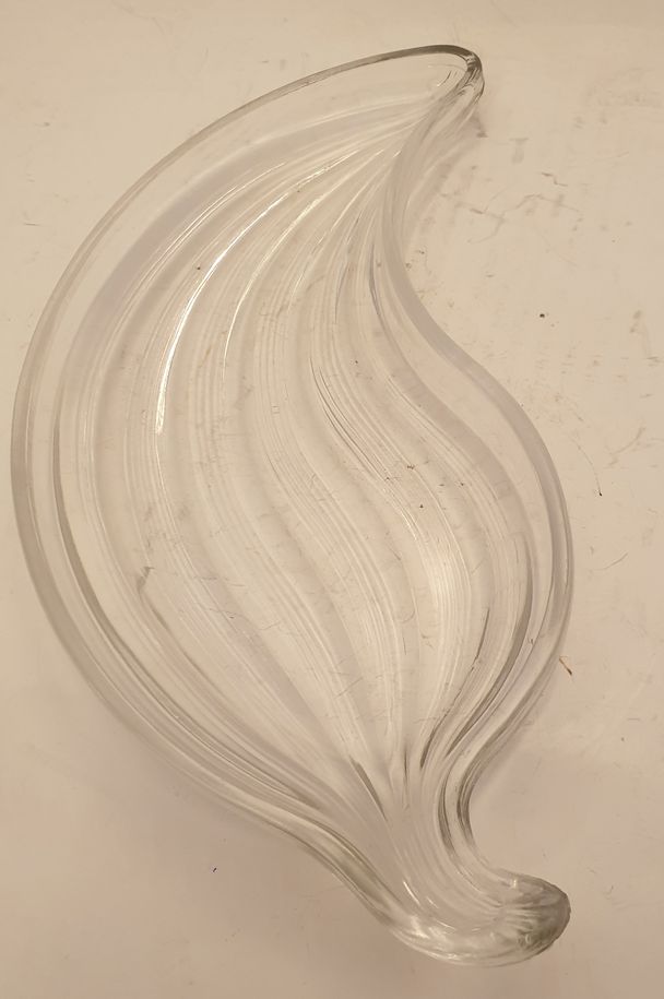 Orrefors Nils Landberg pressed glass dish