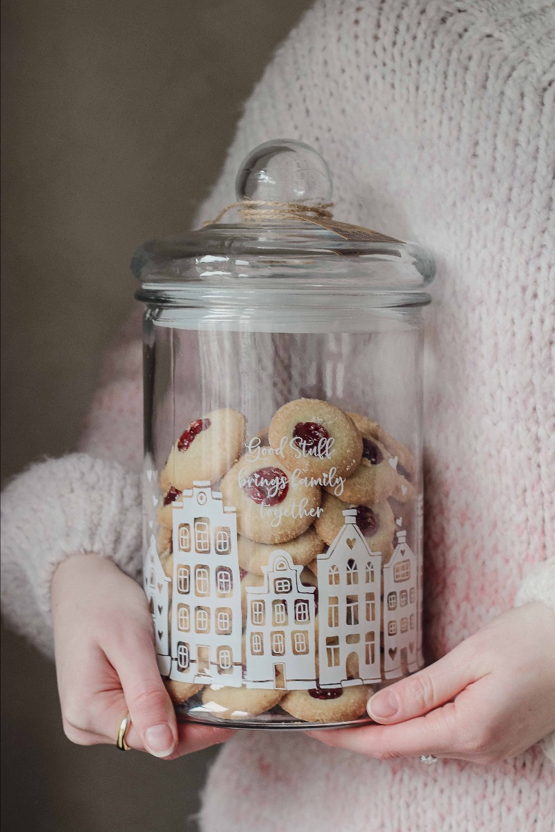 Glass jar - Good stuff brings family together - 15x16x29 cm - Majas Cottage - 2