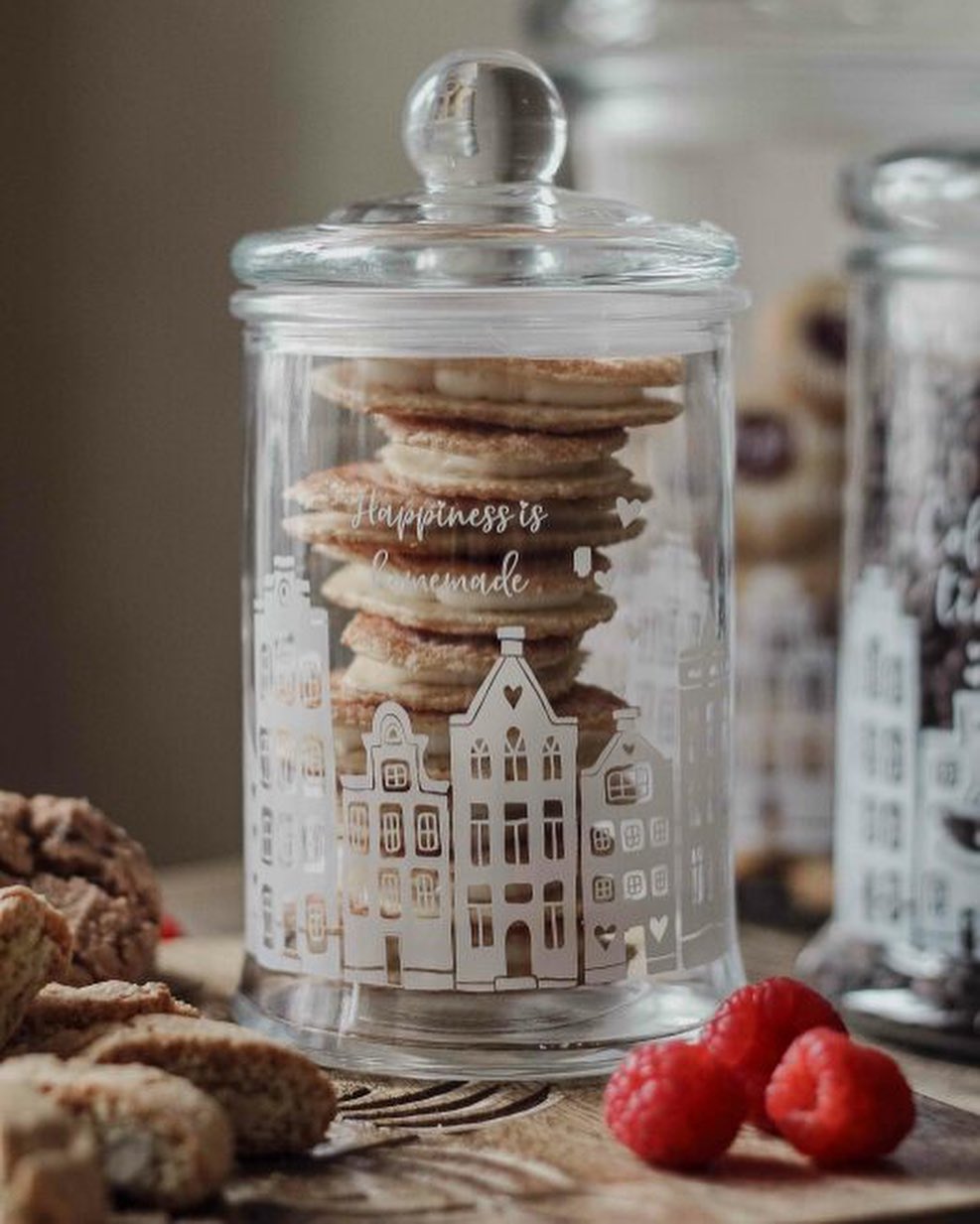 Glass jar - Happiness is homemade - 12x10 cm - Majas Cottage