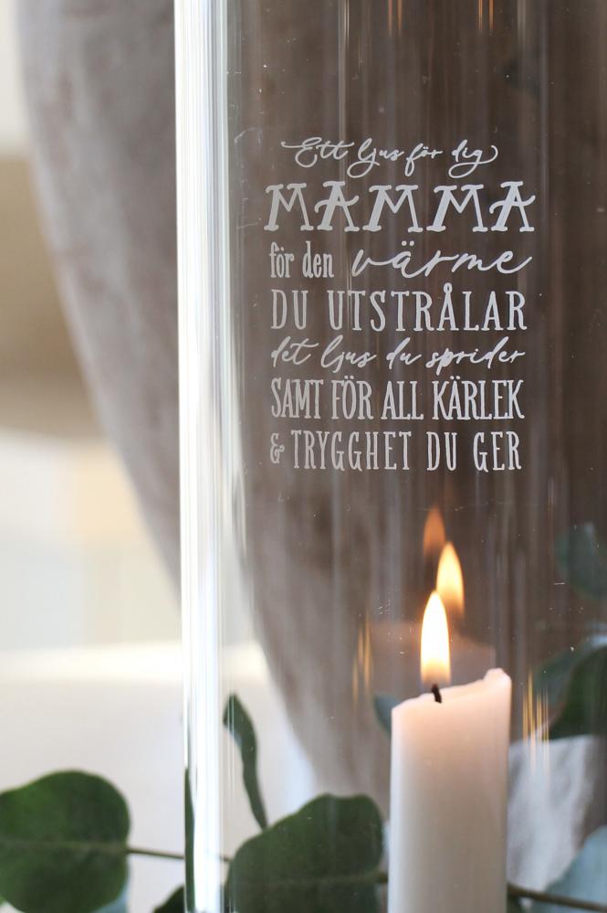 Ljusstake - Lykta - Ljuslykta - Mamma - 10x25 cm - Majas Cottage - 7