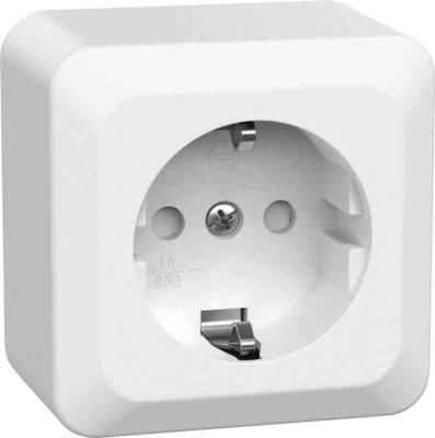 Vägguttag, utanpåliggande, jordat, Connect 2 Home