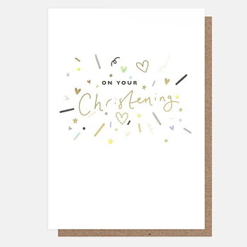 &nbsp;On Your Christening Confetti, Greeting card