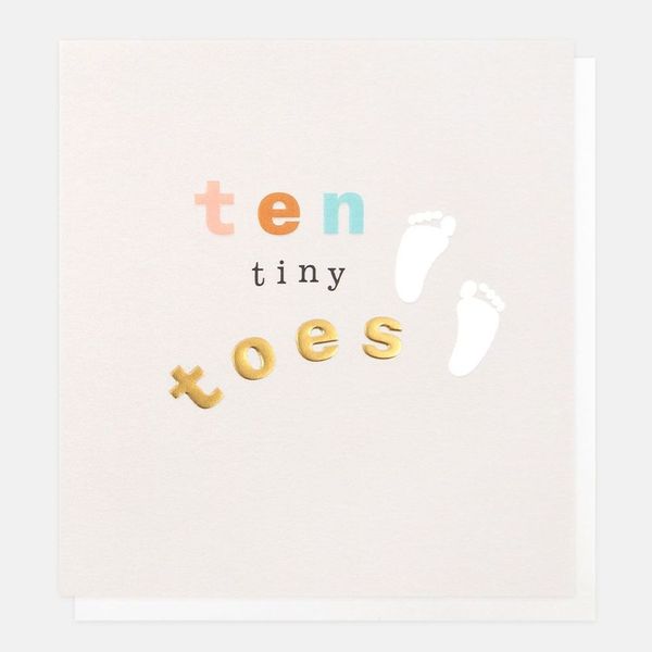 Ten Tiny Toes Little Feet, Greeting card