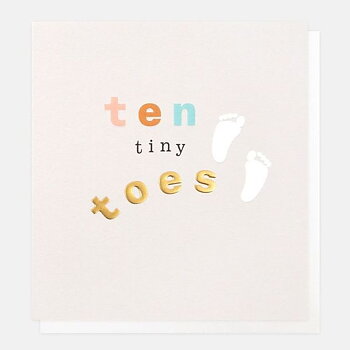 Ten Tiny Toes Little Feet, Greeting card