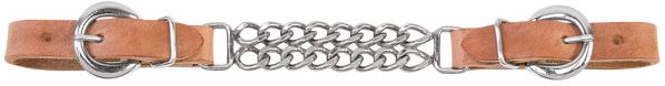 Licou (headstall) Western Schutz Brothers - Chaîne Curb, Cuir Huilé Clair, Taille Cheval - Neuf