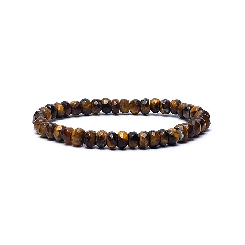 Armband tigeröga facet AA kvalitet 6 mm