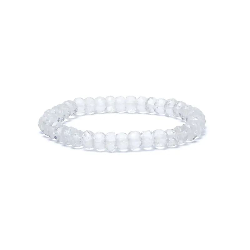 Armband bergkristall  facet  AA kvalitet 8 mm