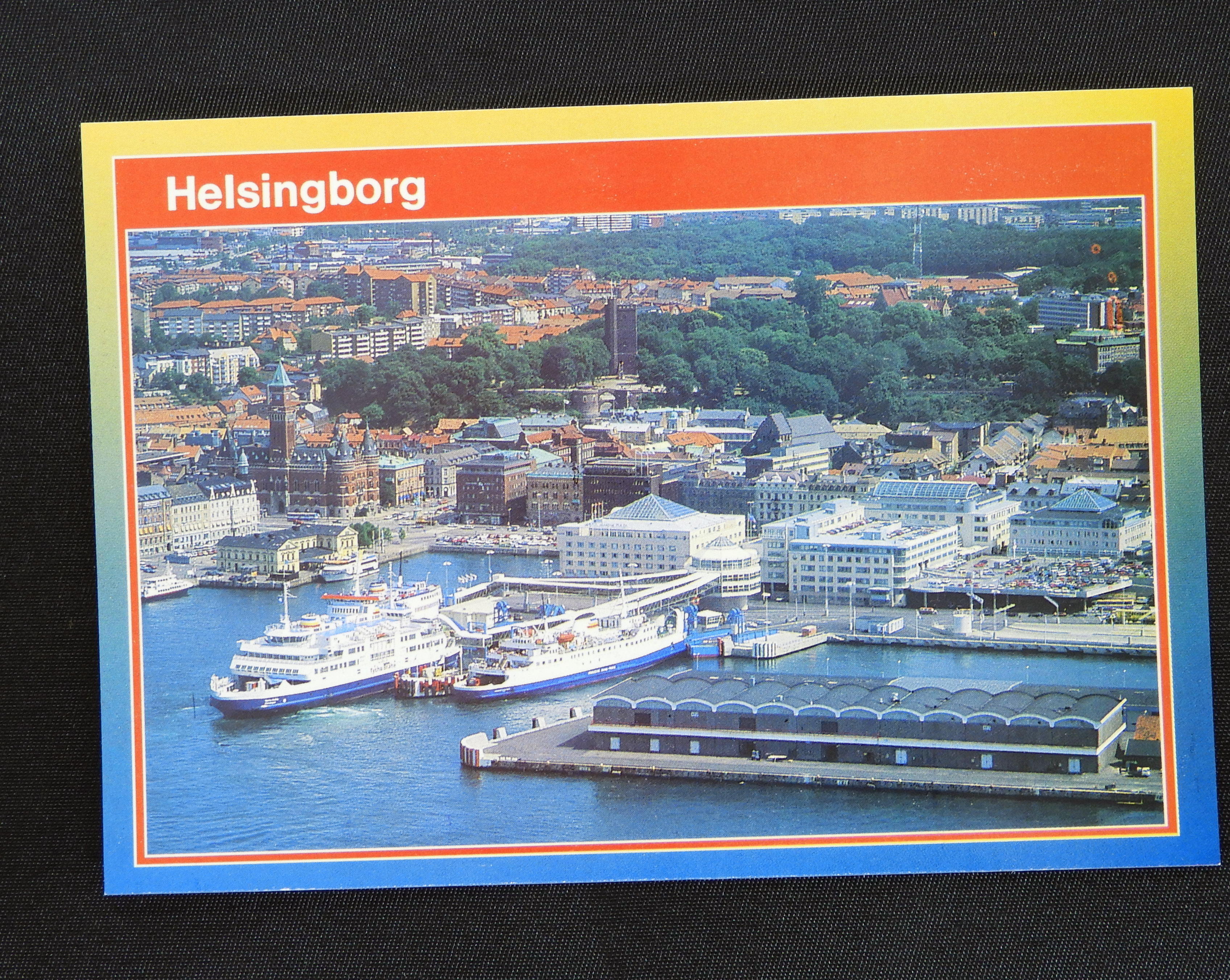 Vykort Helsingborg färjor