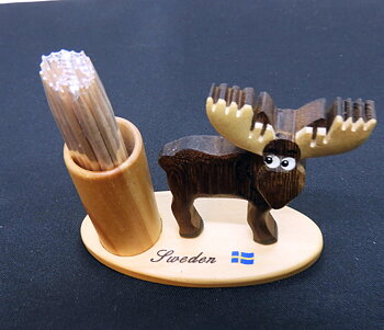Älg med tandpetare
