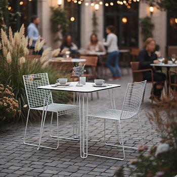 Matbord/Cafèbord 72x72 cm, kompaktlaminat, vita ben