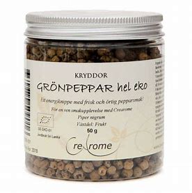Grönpeppar hel eko 50g
