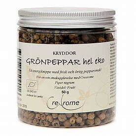Grönpeppar hel eko 50g
