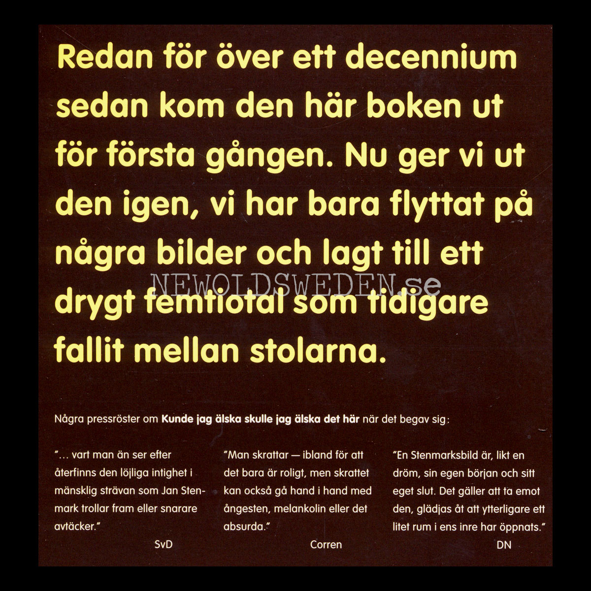 Kunde jag älska skulle jag älska det här - Jan Stenmark - 2