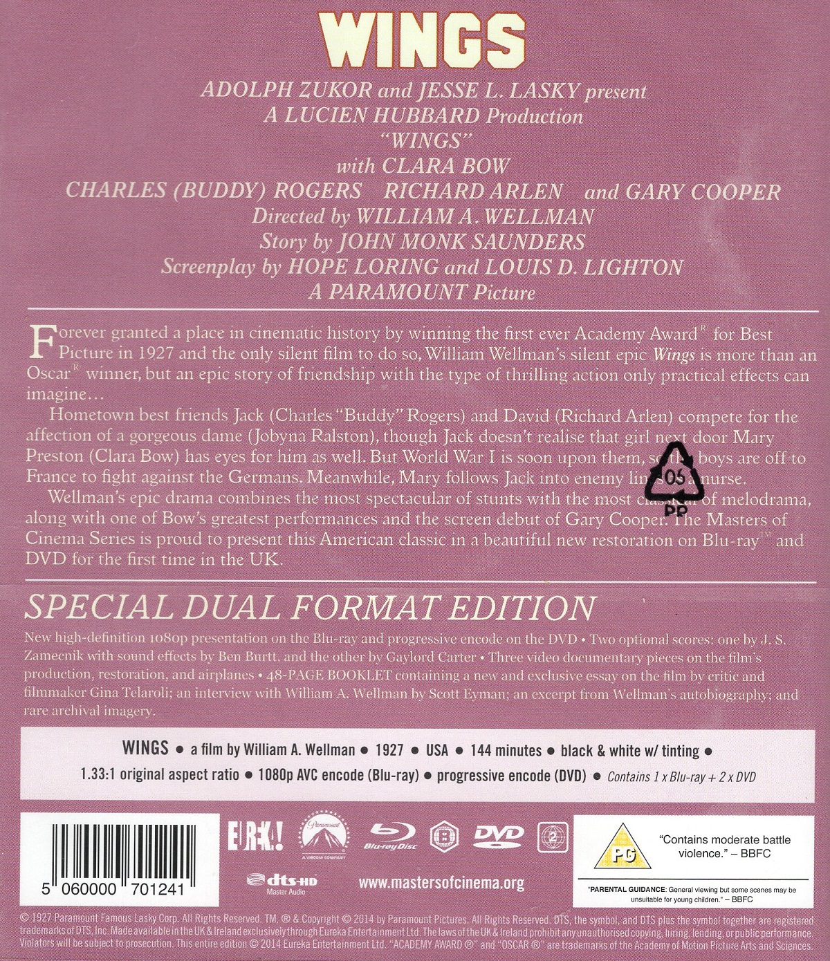 Wings (ej svensk text) (Blu-ray + DVD) - 2