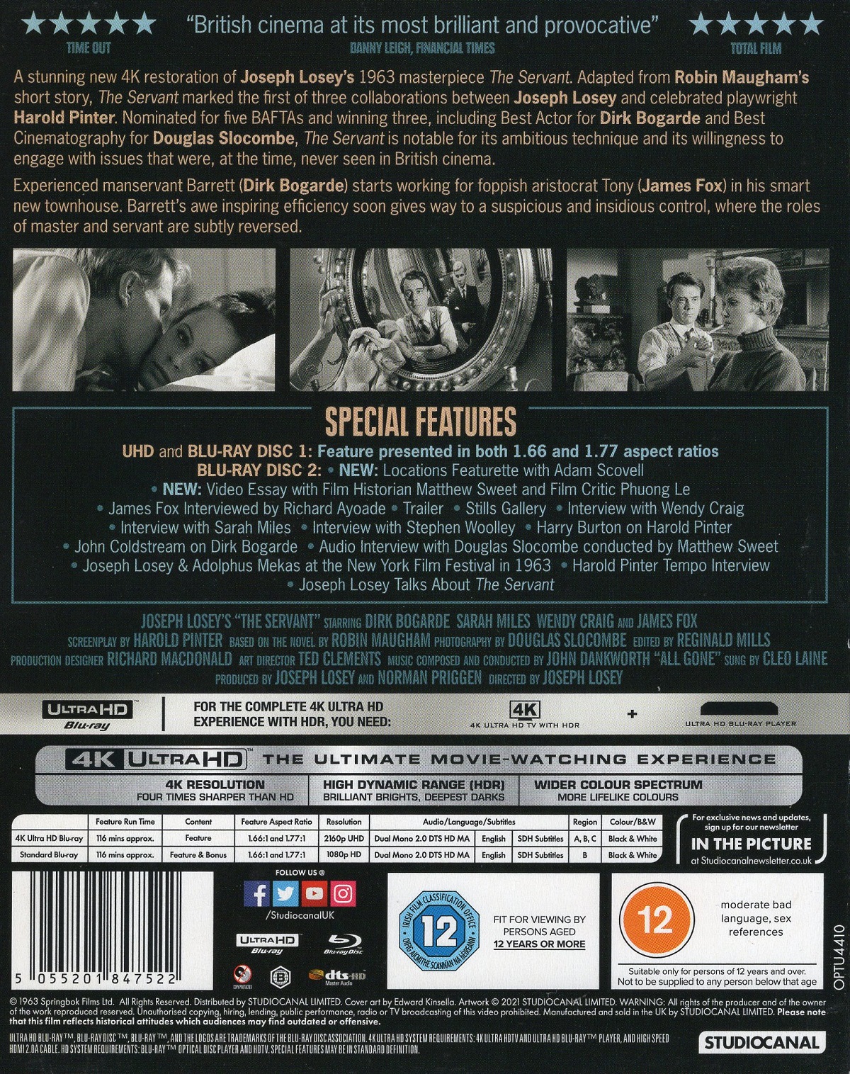 The Servant (ej svensk text) (4K Ultra HD + Blu-ray) - 2