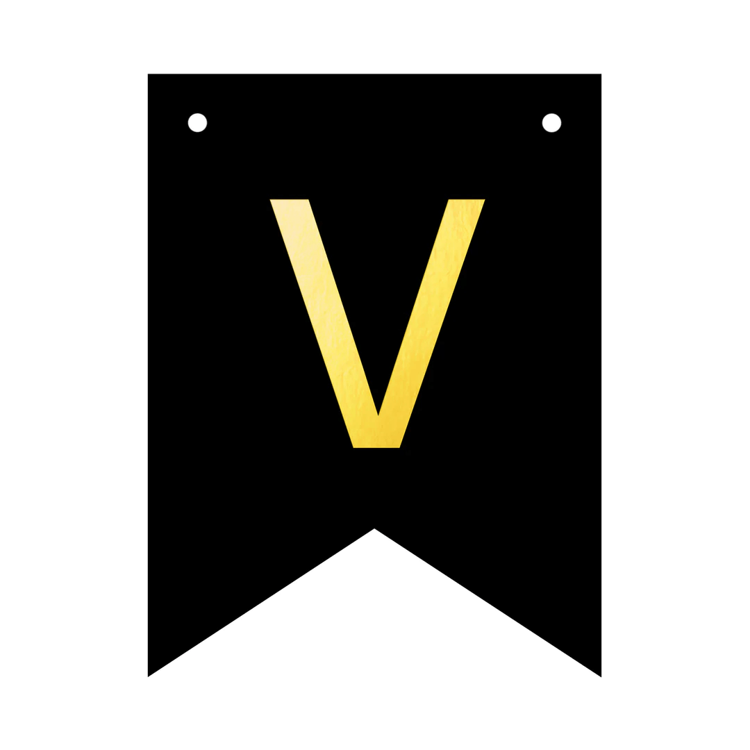 Vimpel med namn Svart & Guld - 22