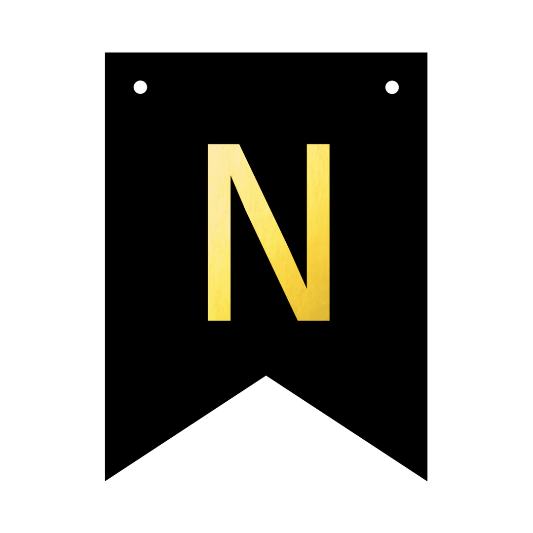 Vimpel med namn Svart & Guld - 14